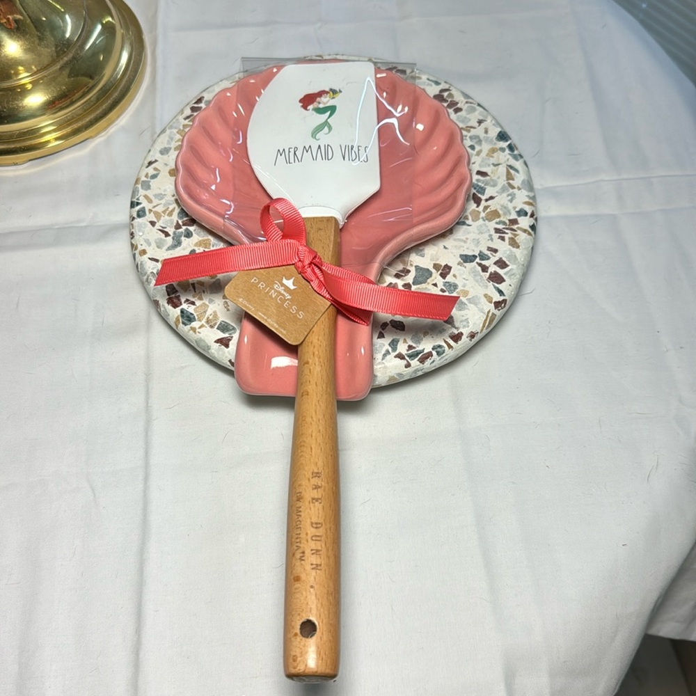Rae Dunn Mermaid Vibes spoon rest with spatula